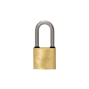 Candado 50mm bronce aro largo Zelta  [UM 1u | 12u | 96u]
