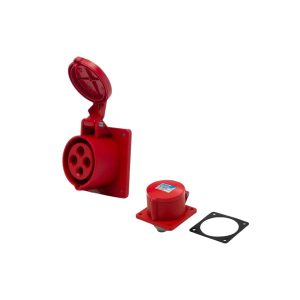 Toma industrial embutir 3p + t 16a  [UM 1u | 5u | 80u]